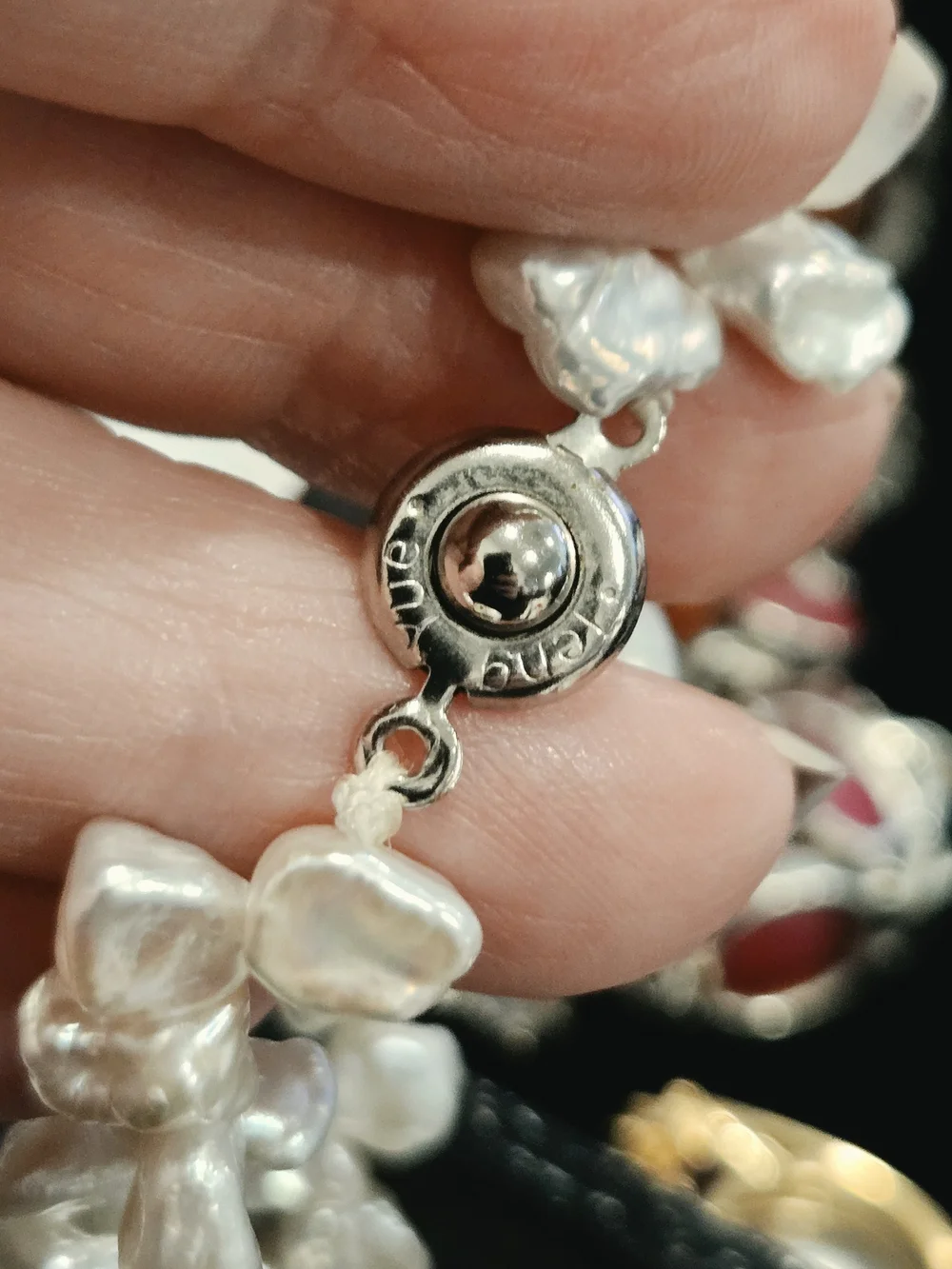 Teng Yue Freshwater Pearl Cluster Bracelet - Cream Pearl